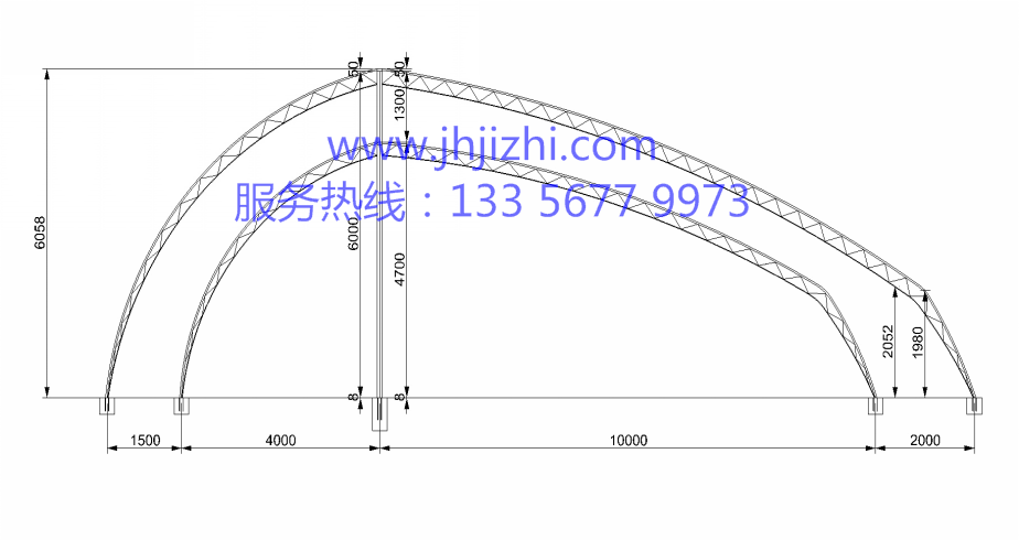 单栋内保温温室图纸